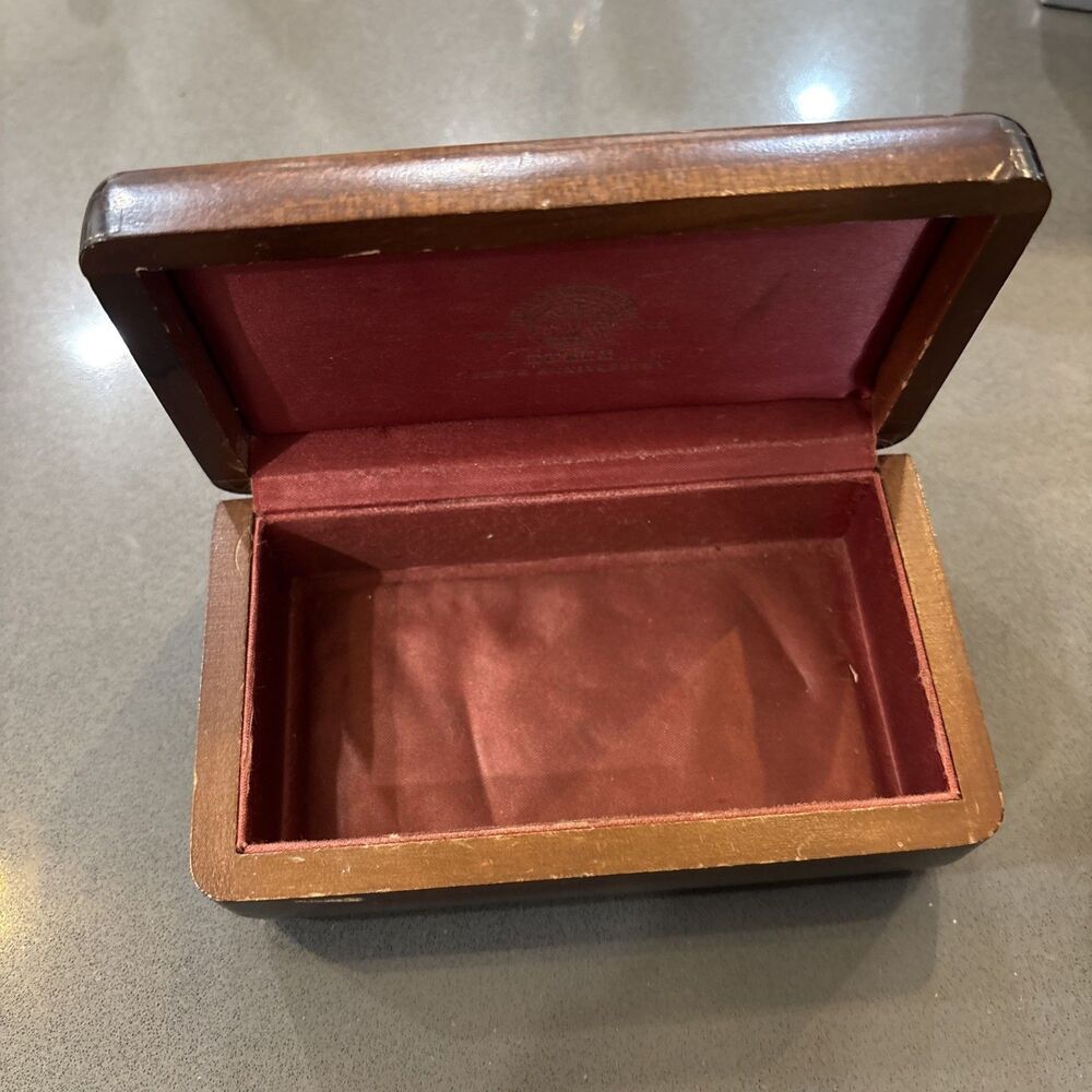 Vintage Hinged Wood Lined Box Medal Of Honor 100 Anniversary 1842- 1942 Buren IA